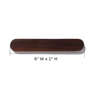 rectangular oblong dark wood wall key holder