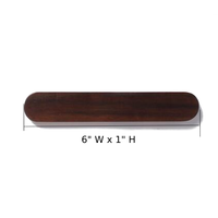 rectangular oblong dark wood wall key holder