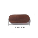 rectangular oblong dark wood wall key holder