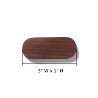 rectangular oblong dark wood wall key holder