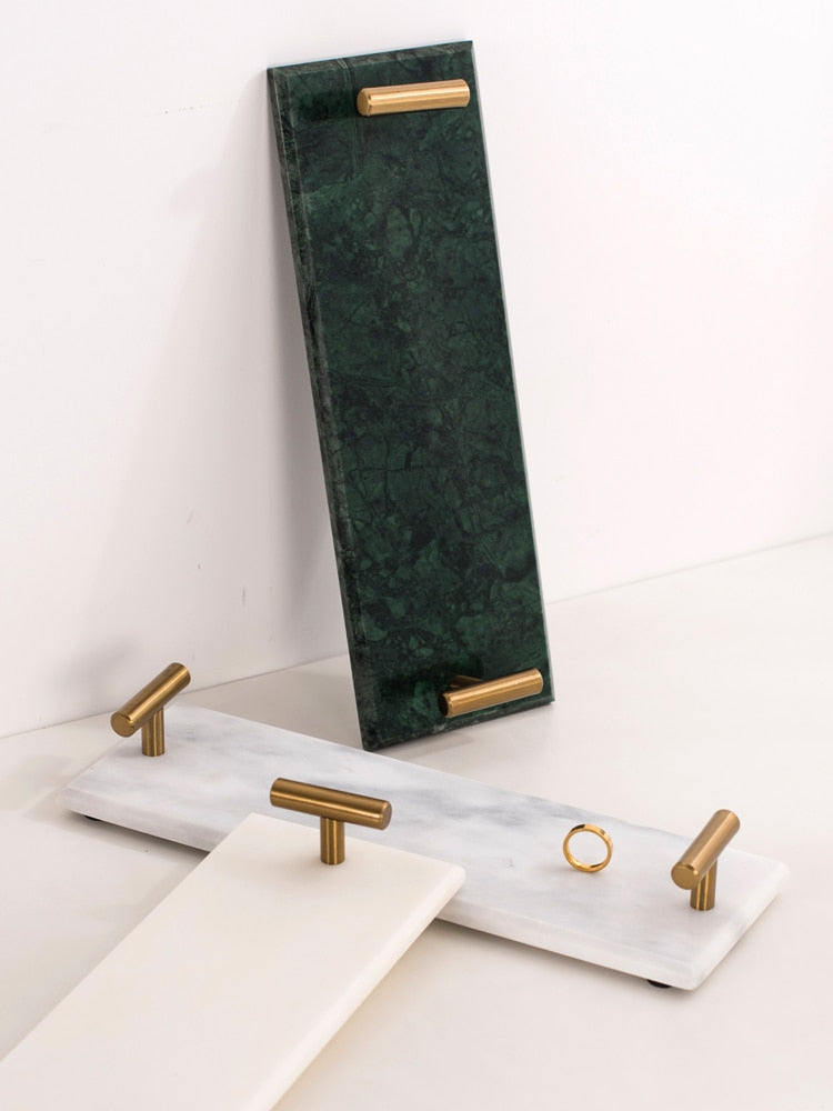 Natural Marble Made Organizer Storage Tray