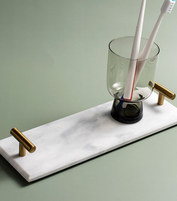Natural Marble Made Organizer Storage Tray