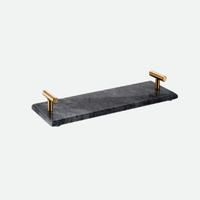 Marble & Brass Bathroom Storage Tray Organizer-Letifly Lights and Decor