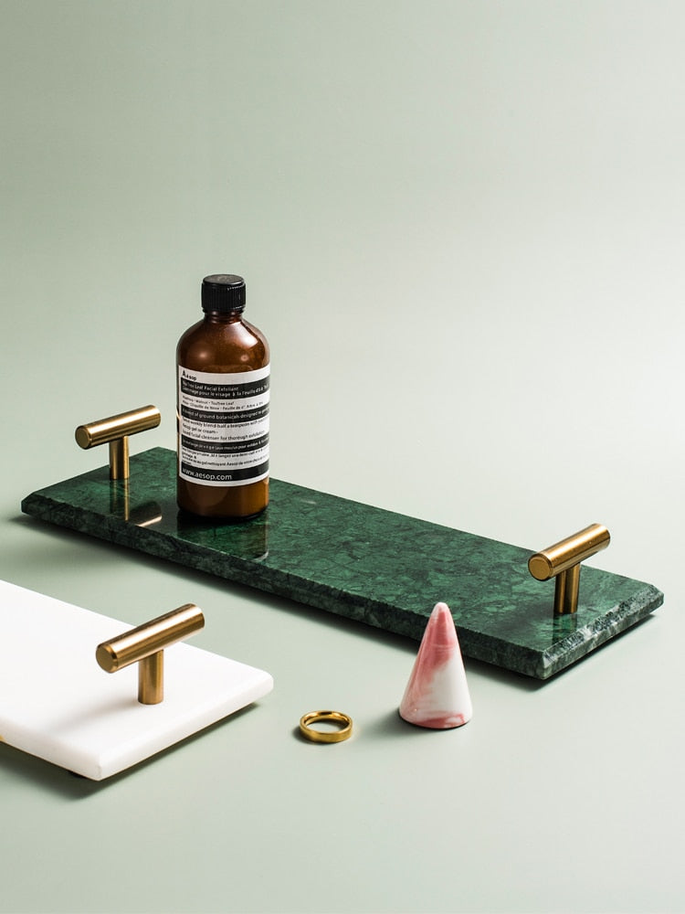 Natural Marble Made Organizer Storage Tray