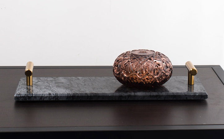 Natural Marble Made Organizer Storage Tray