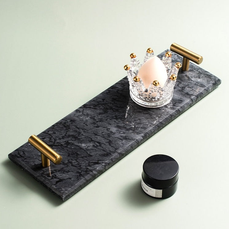 Natural Marble Made Organizer Storage Tray