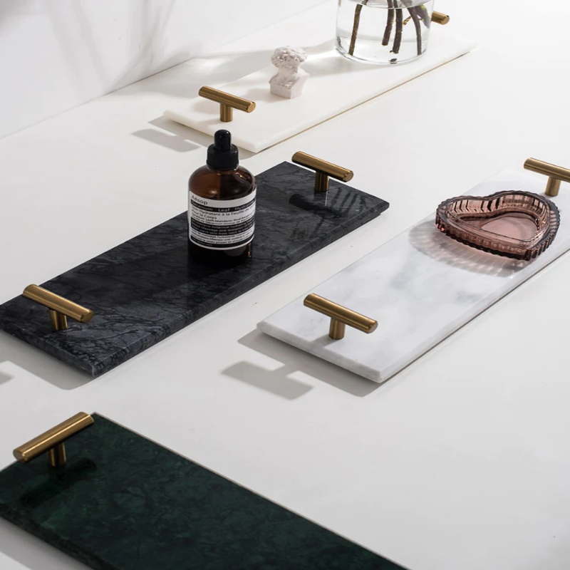 Natural Marble Made Organizer Storage Tray 