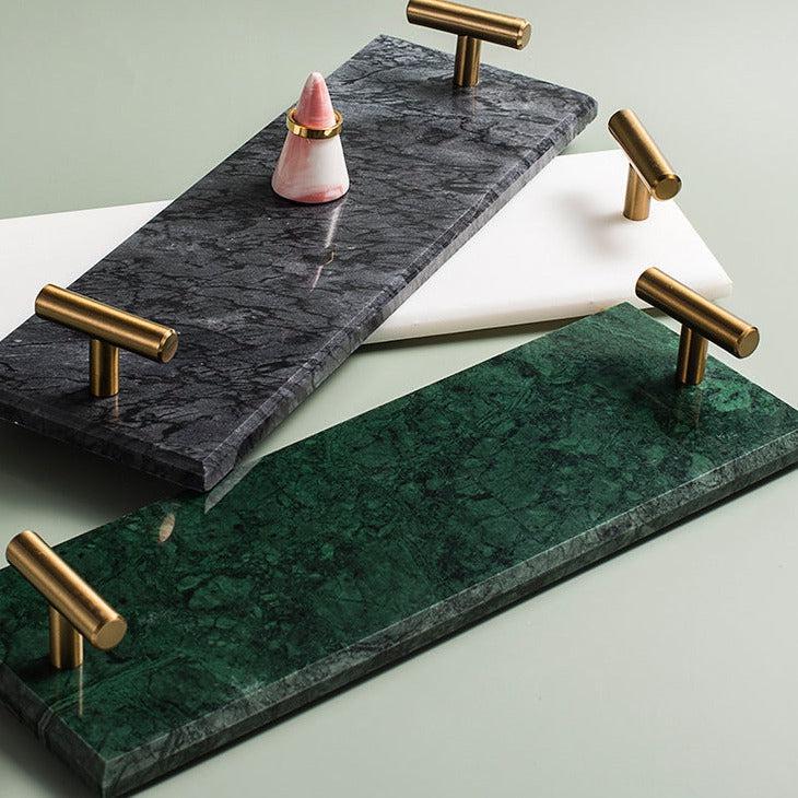Natural Marble Made Organizer Storage Tray