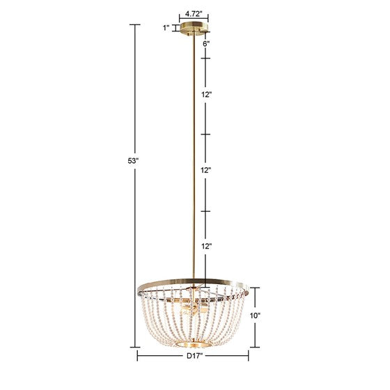 Melrose Beaded Chandelier-Letifly Lights and Decor
