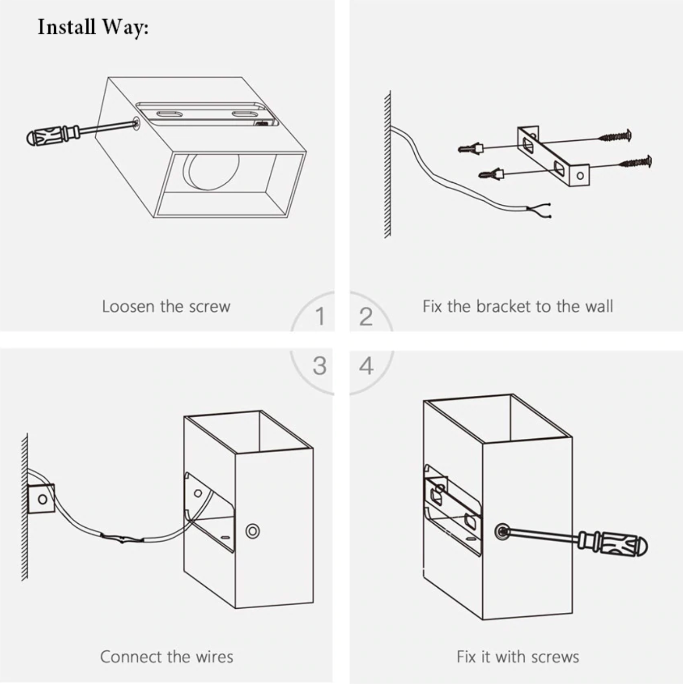 Metal Cube Led Wall Light-Letifly Lights and Decor