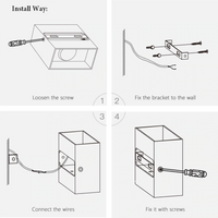 Metal Cube Led Wall Light-Letifly Lights and Decor