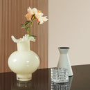 Light Milk Yellow High Sense Glass Vase 