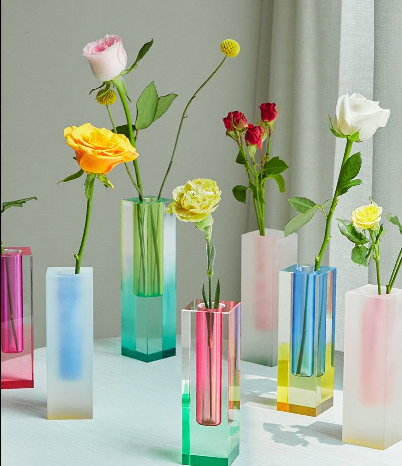 Modern Prism Acrylic Vase & Desktop Organizer-Letifly Lights and Decor