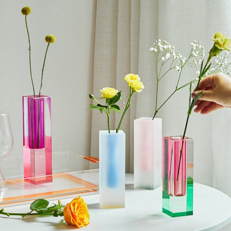 Modern Prism Acrylic Vase & Desktop Organizer-Letifly Lights and Decor