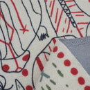 Danish Modern Sketch Abstract Area Rug & Tapestry
