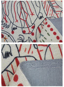 Danish Modern Sketch Abstract Area Rug & Tapestry