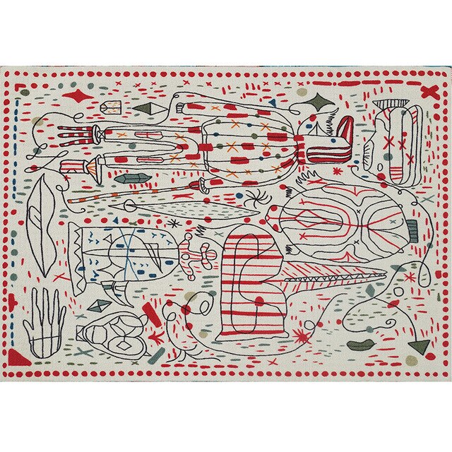 Modern Sketch Abstract Area Rug & Tapestry-Letifly Lights and Decor