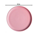 Pink Round Luxurious Solid Flat Dinner Plate