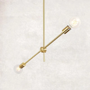 Metal Pendant Light with LED Bulbs for Living Room and Bed Room Gold retro modern sputnik lamp light bulbs