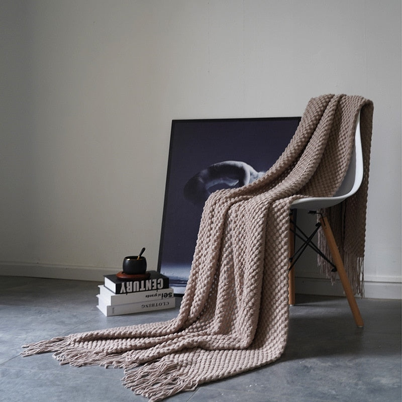 Modern Knit Throw Blanket
