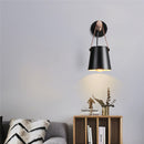 Modern Wood & Metal Wall Sconce with Faux Leather Strap-Letifly Lights and Decor