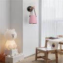 Modern Wood & Metal Wall Sconce with Faux Leather Strap-Letifly Lights and Decor