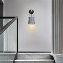 Modern Wood & Metal Wall Sconce with Faux Leather Strap-Letifly Lights and Decor