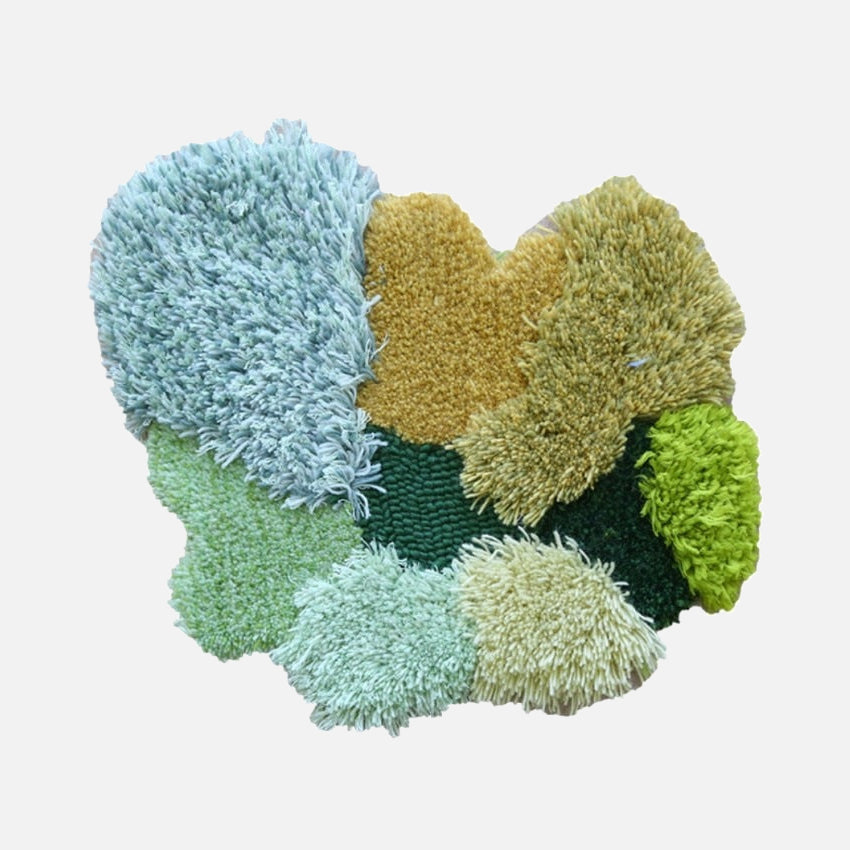 Moss Cloud Mixed Pile Wool Area Rug and Tapestry-Letifly Lights and Decor