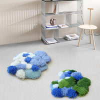 Moss Cloud Mixed Pile Wool Area Rug and Tapestry-Letifly Lights and Decor