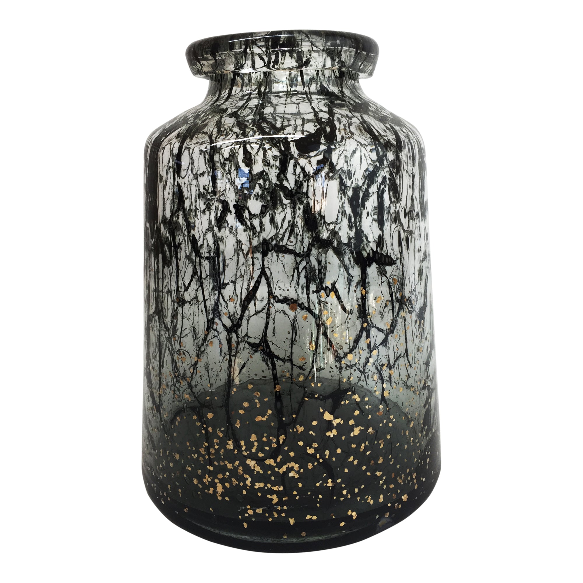 Murano Glass Gold Leaf Artist Glass Vase