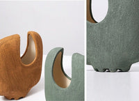 tribal abstract vase handmade modern decor