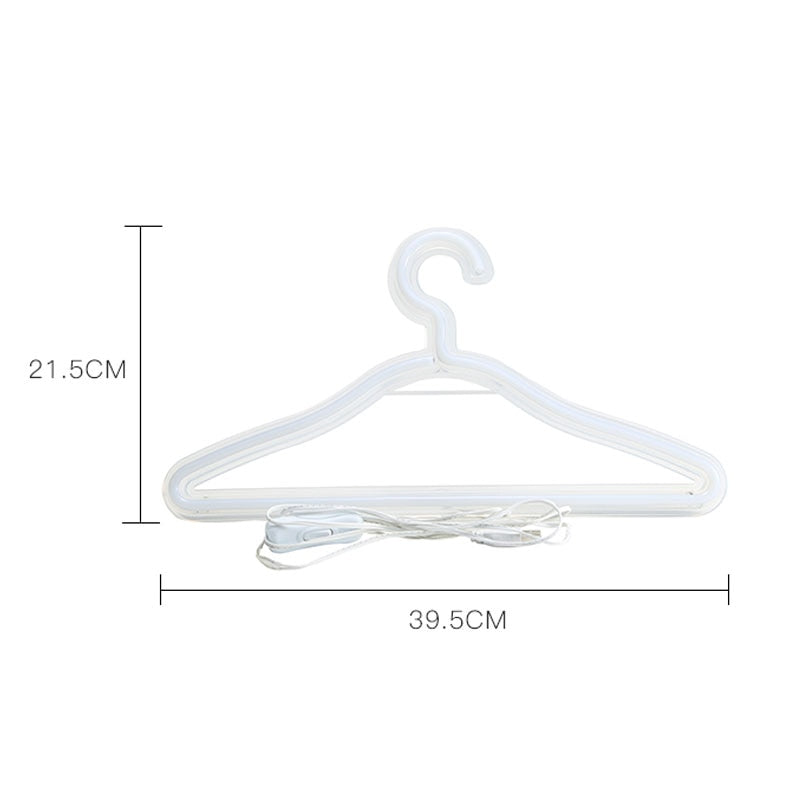 Neon Lights USB LED Clothes hanger-Letifly Lights and Decor