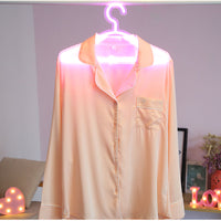 neon usb LED light pink  clothes hanger