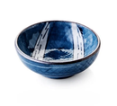 white and blue Nori Porcelain sauce dish
