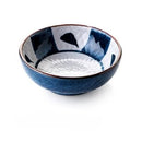 white and blue Nori Porcelain sauce dish