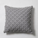 Vintage Cotton Crochet Knit Pillow Cover Neutral Grey