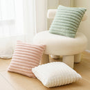 Polyester Extra Fluffy Faux Rabbit Design Pillow Cover