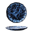Round Indigo Blue Porcelain Large Plate