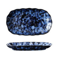 Round Indigo Blue Porcelain Fish Plate