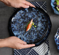 Round Indigo Blue Porcelain Small Plate