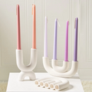 Off White Curves Architectural Ceramic Candle Holder