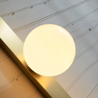 Round Orb Gold Base Wall Mounted Indoor Light 