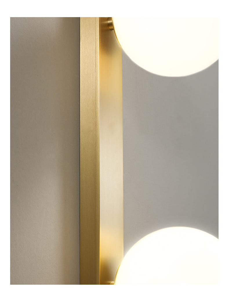 On the Edge Brass & Globe Wall Lamp-Letifly Lights and Decor