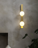 On the Edge Brass & Globe Wall Lamp-Letifly Lights and Decor