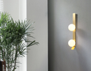 On the Edge Brass & Globe Wall Lamp-Letifly Lights and Decor