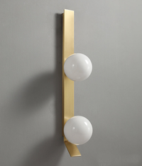 On the Edge Brass & Globe Wall Lamp-Letifly Lights and Decor