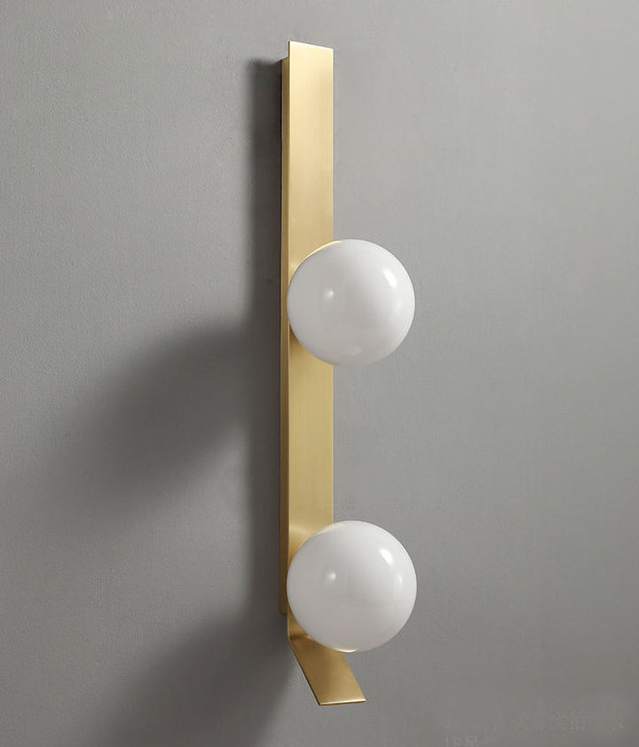 On the Edge Brass & Globe Wall Lamp-Letifly Lights and Decor