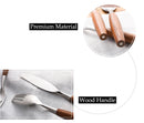 Only Natural Stainless Steel and Wood Flatware Set-Letifly Lights and Decor