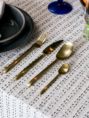 Onyx Black & Gold Stainless Steel Flatware Set-Letifly Lights and Decor