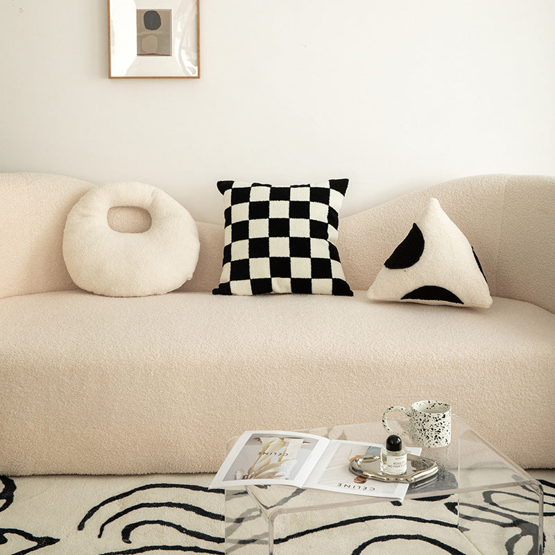 Pillows in Black and White Cushion Geometric Shape for Living Room
